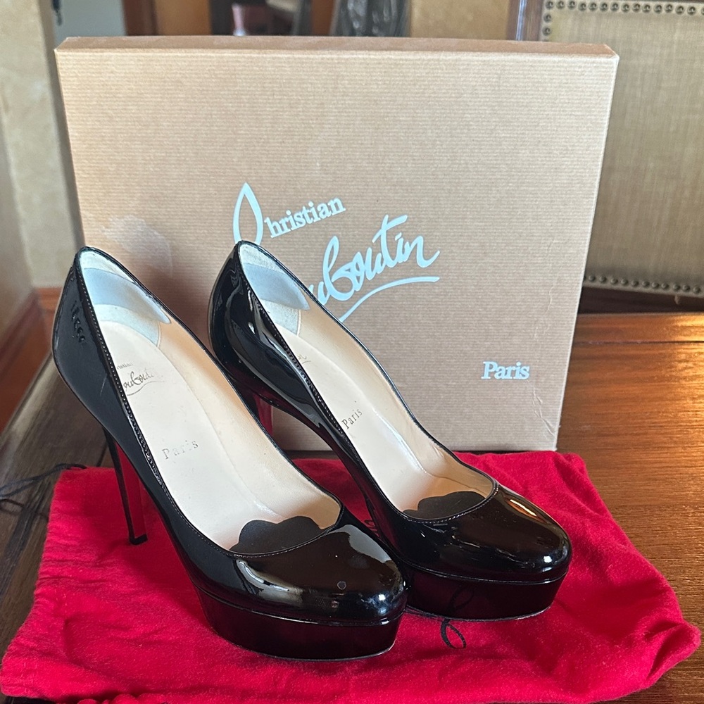 Christian Louboutin Black Patent Leather Heels